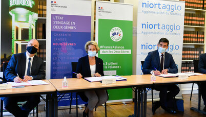 Visite de Mme Caroline Cayeux presidente de l'Agence Nationale de la cohesion des territoires Visite de Mme Caroline Cayeux presidente de l'Agence Nationale de la cohesion des territoires