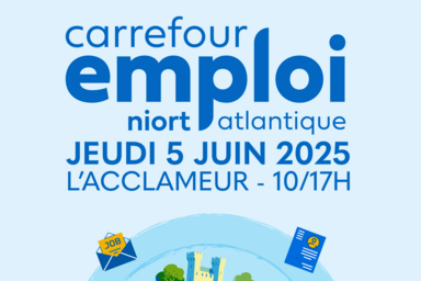 Affiche de l'événement : jeudi 5 juin 2025, L'Acclameur, de 10h à 17h — niort-emploi.fr