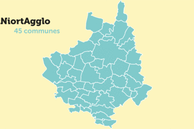 Carte de l'Agglomération du Niort ©service communication Niort Agglo