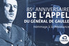 Commémoration du 85e anniversaire de l'appel du Général de Gaulle